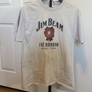 Y2K Hanes Light Gray Jim Beam Graphic Tee, large